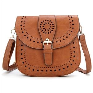 Brown Vintage Hollow Crossbody 🍂